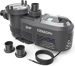 Aquastrong Variable Speed Pool Pump In/Above Pool Pump Energy Efficient High Flow Powerful Self Primming Swimming Pool Pumps with Filter Basket,Black