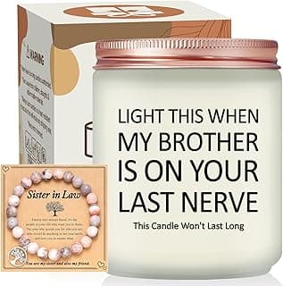 Sister in Law Gifts - Christmas, Birthday, Mother's Day, Wedding Gifts for Sister in Law - Lavender Scented Candles