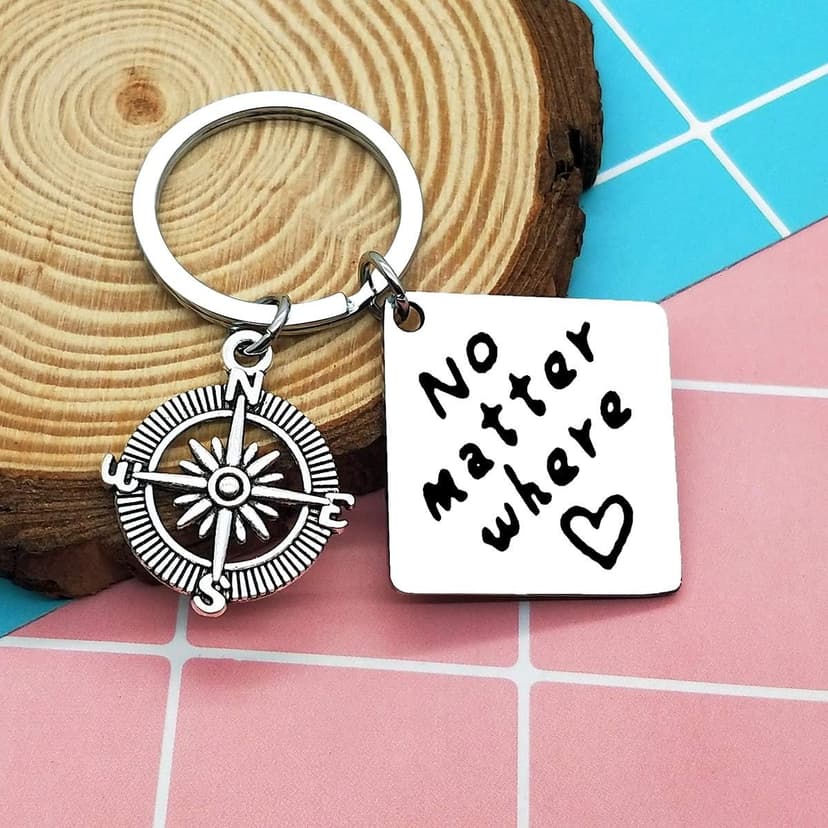 Ciyumu Best Friends Keychain Set of 3 Long Distance Relationship Friendship Gifts Graduation Christmas Birthday Gifts for Best Friends Sister Brother No Matter Where No Matter What No Matter When Keychain