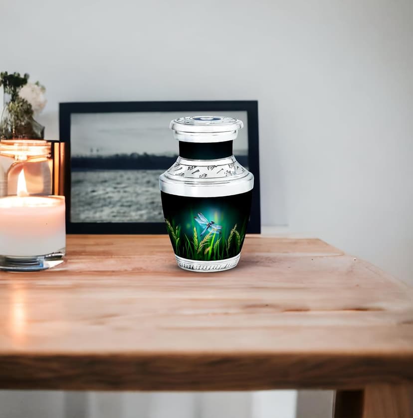 Keepsake Urn for Human Ashes, Sharing Urns, Cremated Remains Holder, Funeral Ashes Container, Burial Keepsake, Token Urns Set Dragonfly Burial Urns Funeral Urns for Women Beautiful Urn for Mom 3 Inch B0F7LBQX5G