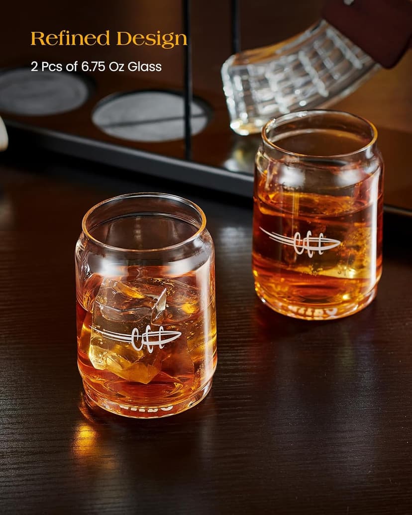 Kollea Birthday Gifts for Men Dad, Whiskey Decanter Sets - Gun Decanter, Detachable Magazine & 2 Bullet Shot Glasses, Liquor Dispenser for Bar, Anniversary Military Present for Brother, Christmas