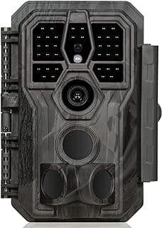 GardePro E5S Trail Camera (Non-Cellular, Non-WiFi), 64MP Photo & 1296P HD Video, 0.1s Trigger, 100ft No-Glow Night Vision, Motion Activated Wildlife Camera