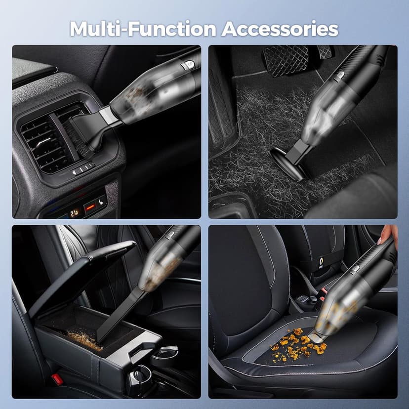 Antaha Handheld Vacuum Cordless -Car Vacuum Portable Cordless Cleaner with 11000Pa Powerful Suction,1.2lbs Lightweight, Type-C Charge, Multiple Accessories, Portable Hand Vacuum for Home, Pet and Car