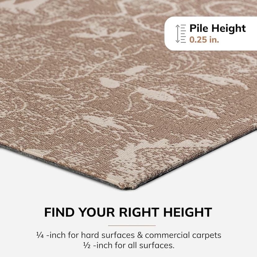 Anji Mountain Rug'd Office Chair Mat for Carpet & Hardwood Floor - Jacquard Woven, Anti-Slip Backing, Low Pile, Floor Protector Desk Chair Mat, Office Rugs for Rolling Chairs (Tamanrasset - 36" x 48")