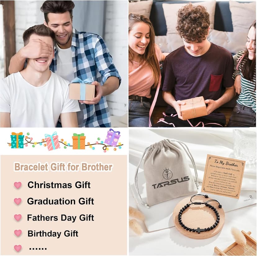 Gift for Easter, Christmas, Birthday, Valentines Day ... Tarsus Cross Bracelet for Men Teens, Fashion Jewelry Christian Gifts B0FNM7D3ZP