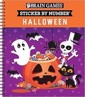 Brain Games - Sticker by Number: Halloween (Volume 1)