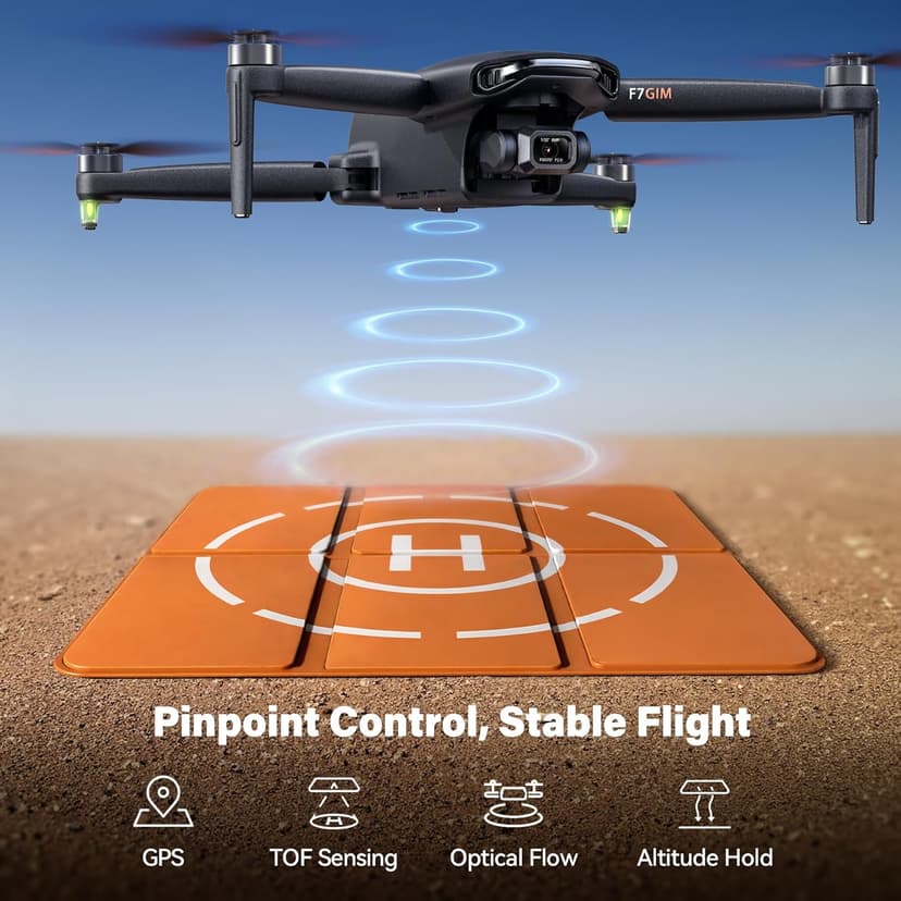 Bwine F7GIM 6K Photo Drone with Camera for Adults, 3-Axis Brushless Gimbal, 4K/30fps Video, GPS Smart Control, Plus 70Mins Flight Time, 10000Ft FPV Digital Transmission and TOF Safety Support