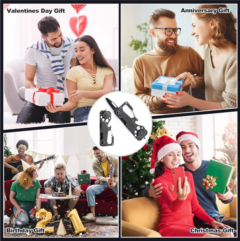 Mens Gifts Multi Pocket Knife - Unique Gift Ideas for Christmas Stocking Stuffers Birthday Valentines Fathers Day Anniversary, Novelty Folding EDC Knife for Xmas Secret Santa Gifts for Him Dad Husband