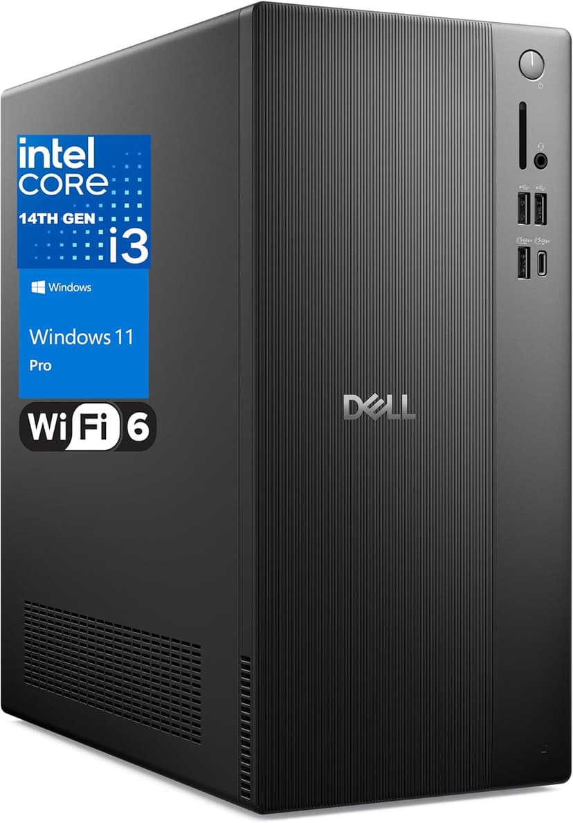 Dell Vostro Desktop Computers Tower PC for Home Business Student, 14th Gen Intel 4-Core Processor, 16GB DDR5 RAM, 1TB PCIe SSD, WiFi 6, Bluetooth, DisplayPort, HDMI, Type-C, Windows 11 Pro