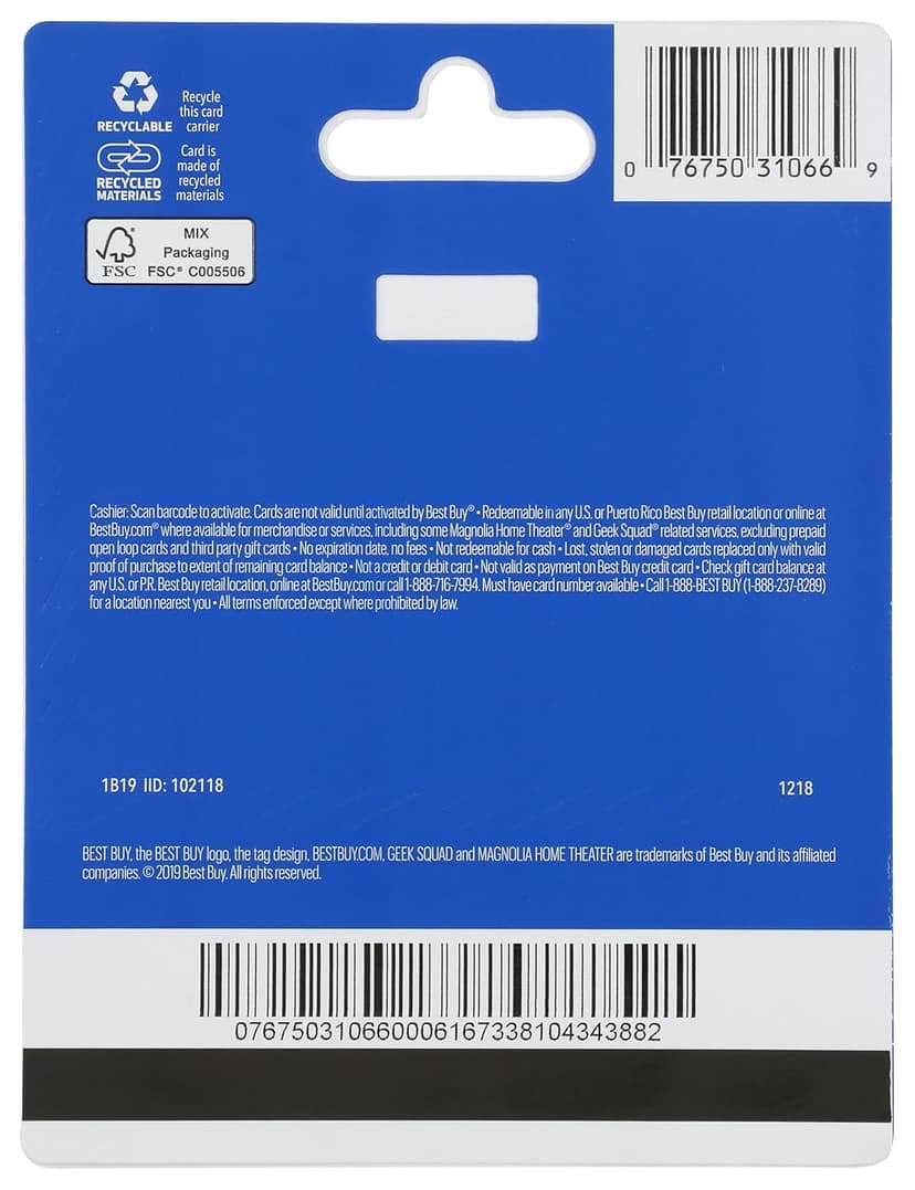 Traditional - $50 Best Buy Physical Gift Card B07RPCG742