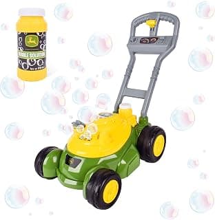 John Deere Bubble Lawn Mower for Toddlers, Bubble Blowing Machines, Indoor and Outdoor Gardening Toy, Birthday, Party Favor for Preschool Girls and Boys, No Batteries Required, 2+ B0BXF8W8BM