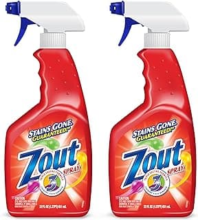Zout Laundry Stain Remover Spray, Triple Enzyme Formula Removes the Toughest Stains, Made in the USA, 22 Ounce Bottles, 2-Pack