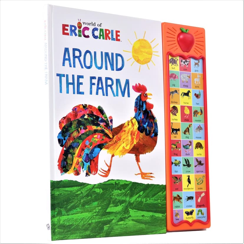 World of Eric Carle, Around the Farm 30-Button Animal Sound Book - Great for First Words - PI Kids 1450805752