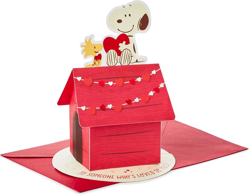 Hallmark Paper Wonder Peanuts Pop Up Valentines Day Card (Snoopy and Woodstock)