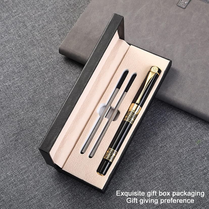 YIVONKA Ballpoint Pen Black Refill,business pens,Luxury Pen,Best Ball Pen Gift Set for Men & Women Professional Executive,Office,Nice Pens Classy Gift Box (Black)