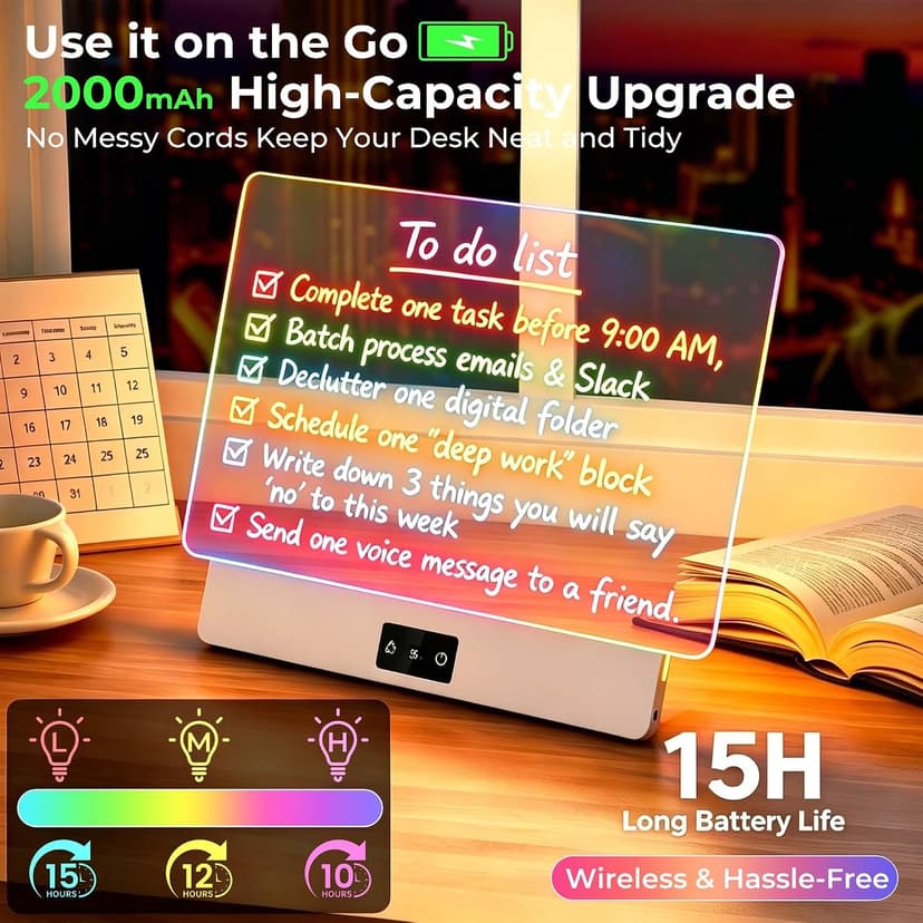 Bylitodt Neon Light Up Drawing Tablet with 10 Tracing Sheets, Arts and Crafts for Kids, Girls Birthday Gifts Idea(White) 16 Inch LED Drawing Board for Kids Rechargeable, LED Note Board with Colors B0GCN75SFT