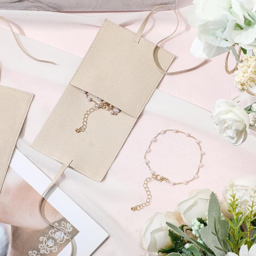 Pearl Bridal Jewelry Favor, Microfiber Pouch, Wedding Party Favor, Proposal Stuffer, Bridesmaid Gift Set of 8 Quelay 16 Pcs Bridesmaid Bracelet Gift with Pouch B0DNS51NB8