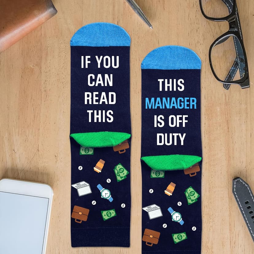 Funny Job Socks for Boss & Manager, Nerds, Programmers, Quilters – Christmas Gifts, Stocking Stuffers for Men & Women