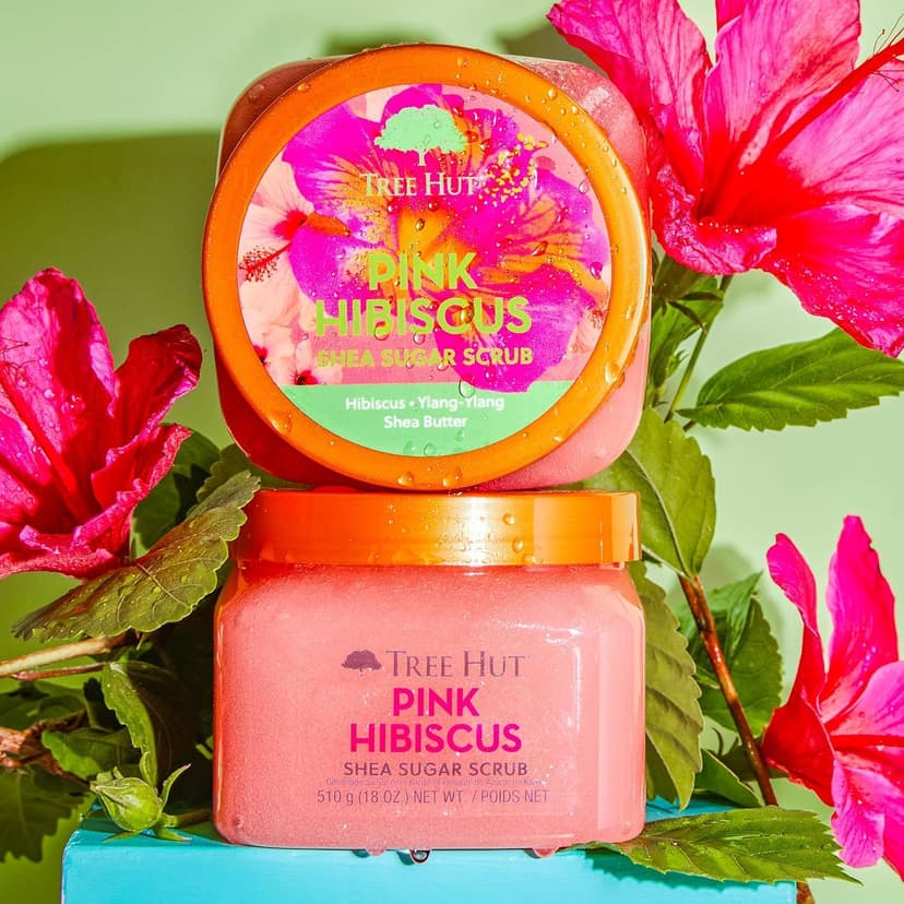 Exfoliating & Nourishing with Shea Butter & Essential Oils, Body Exfoliator for All Skin Types, Self Care Gifts for Women Tree Hut Pink Hibiscus Body Scrub, Exfoliating Sugar Scrub, Vegan, 18 Oz B0BWL4F6WY