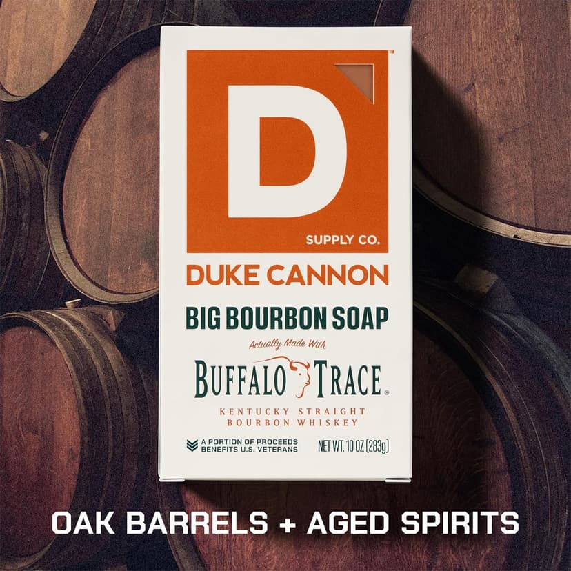 Duke Cannon Supply Co. Extra Large Bar Soap - Men's Natural Bar Soap With A Masculine Scent - Big American Bourbon Scented - All Skin Types - Hydrating Big Brick of Soap - Bourbon,10 oz B0DVMHBV8Q