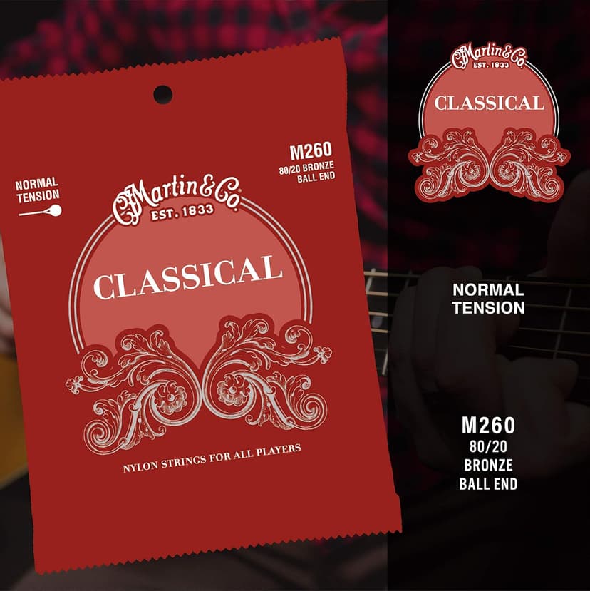 MARTIN Classical Guitar Strings (M260), 80/20 Bronze