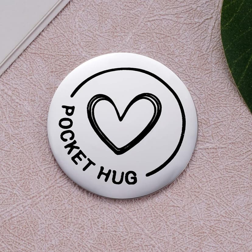 Aesnefe Pocket Hug Token Inspirational Reminder Gifts Mental Health Thinking of You Gift Self Love with PU Leather Keychain B0DHL3LBX9