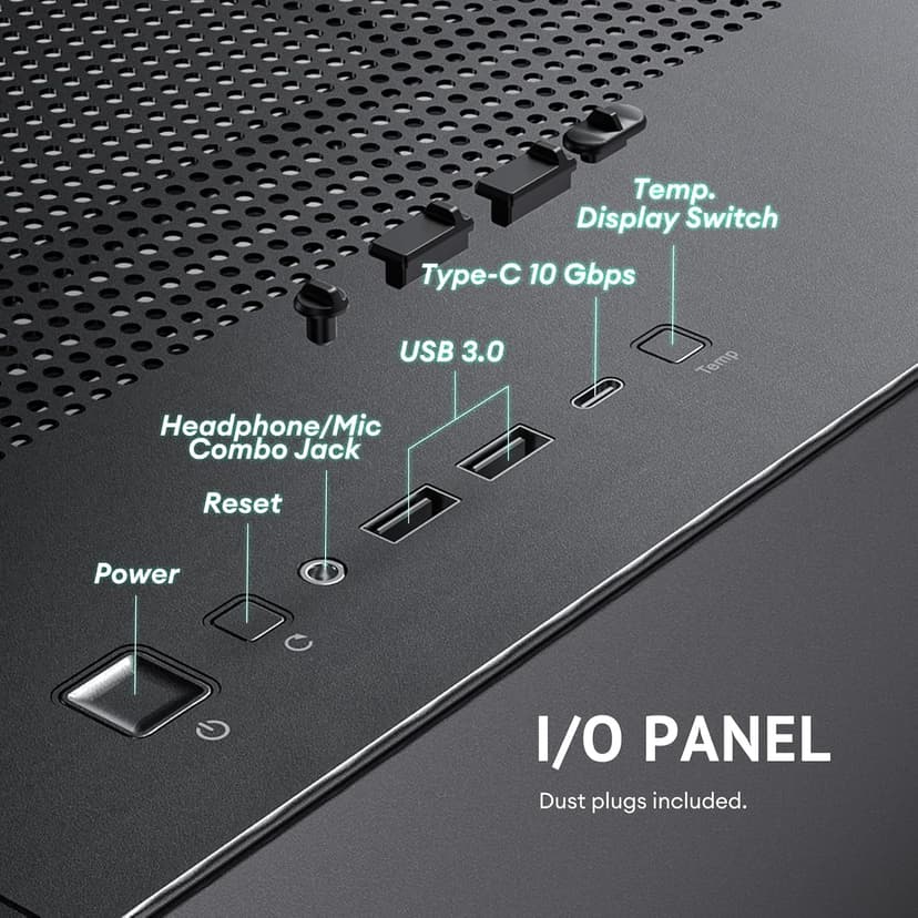 Antec Flux Pro, 6 x PWM Fans Included, High-Airflow Front Panel with Walnut Wood, iShift PSU 90° Mount, USB3.0 x 2, Type-C, 420mm Radiator Support, Temp. Display, Full-Tower E-ATX PC Case