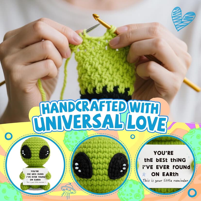 Gifts for Him Her Boyfriend Girlfriend Men Women Crochet Alien for My Love
