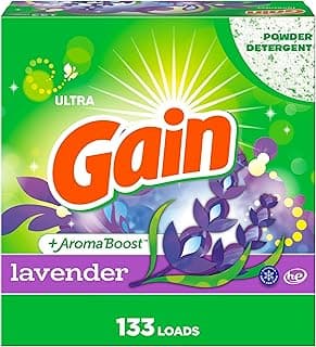 Gain Powder Laundry Detergent, Lavender Scent, 133 Loads, 123 OZ