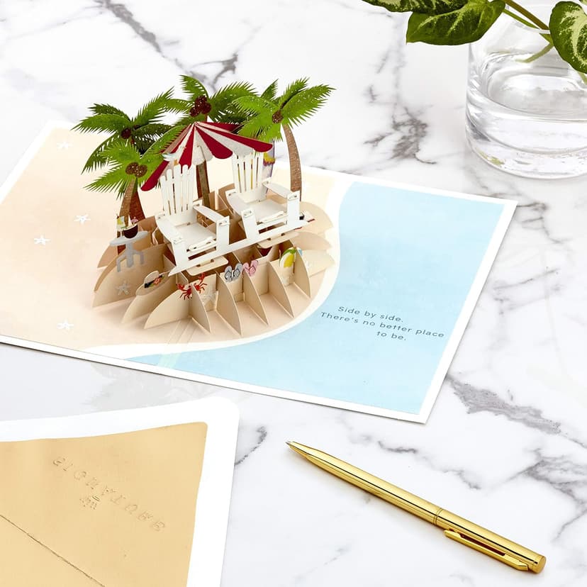 Hallmark Signature Paper Wonder Pop Up Anniversary Card (Beach)