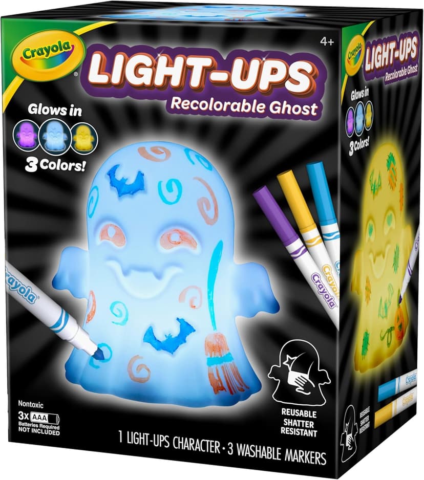 Crayola Light-Ups - Ghost, Reusable Coloring Toy & Craft Kit, Light Up Ghost, Cute Halloween Decor & Night Light for Kids, Halloween Toy, Ages 4+