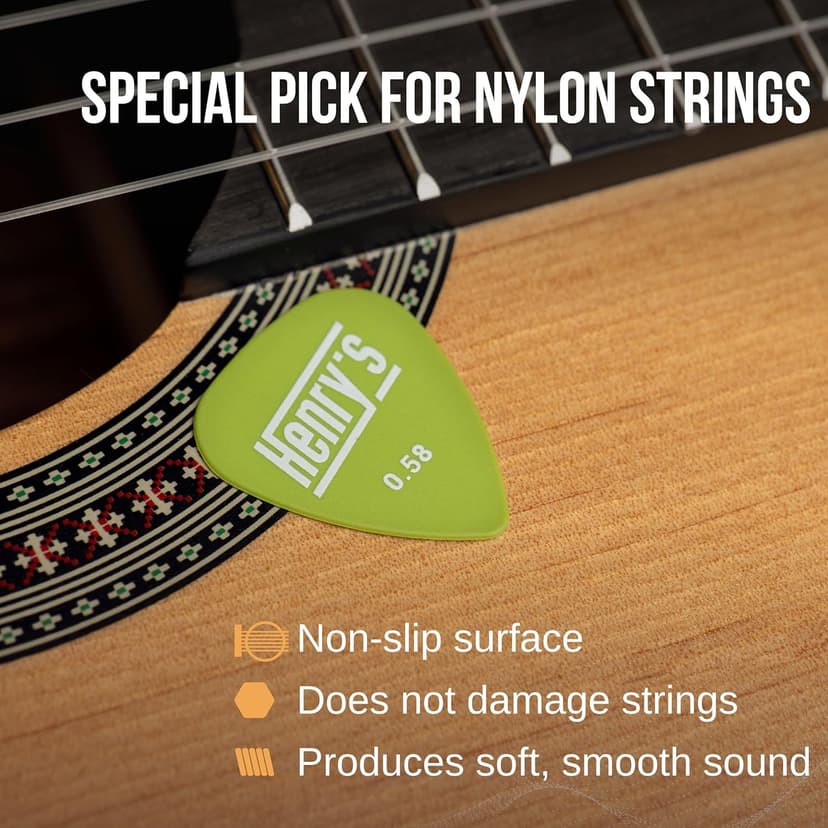 Classical Nylon Guitar Strings with Ball End - Fast&Easy Restring - Special Non-Slip Pick & 5 Accessories Inside - Silver Nylon Guitar Strings Classical Guitar - Cuerdas Guitarra