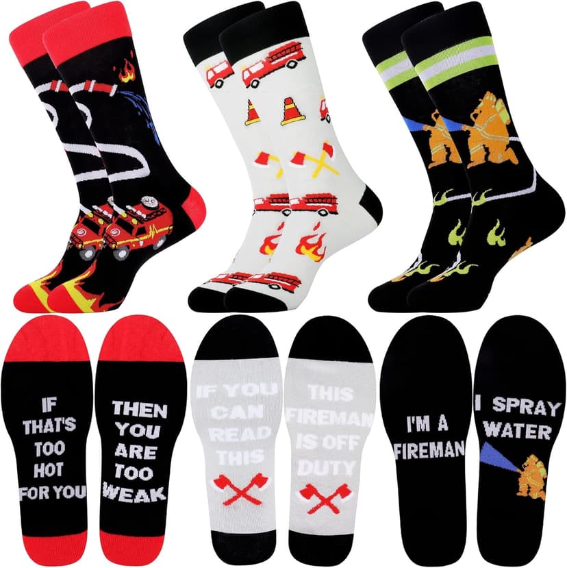 Jeasona Mens Funny Fun Crazy Funky Dress Crew Socks Gifts for Men Dad Grandpa