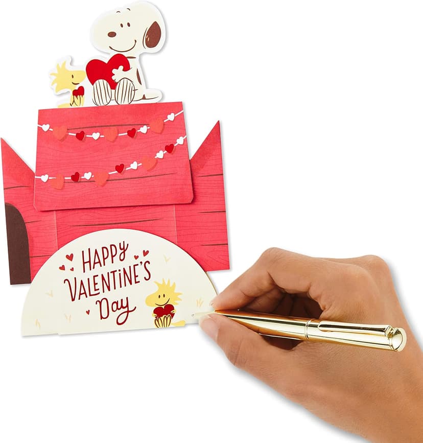 Hallmark Paper Wonder Peanuts Pop Up Valentines Day Card (Snoopy and Woodstock)