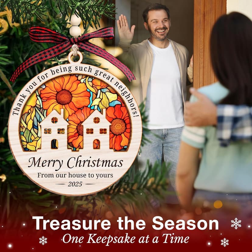 Neighbor Awesome Neighbor Ornaments, for Neighbors, Ideal Gifting to Friends, Unique and Decorative Neighbor Ornaments, Awesome Neighbors Gift