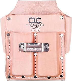 CLC Custom Leathercraft 700 Tool Pouch, Heavy Duty, 5-Pocket, Tan