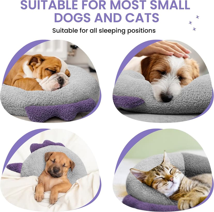 for Better Sleep, Reduces Anxiety, Gift for Small/Medium/Large Dogs and Cats HiPetpy Dog Calming Pillow-Soft Neck Pillow for Dogs, Washable Sleep Pillow B0DSW42LFY