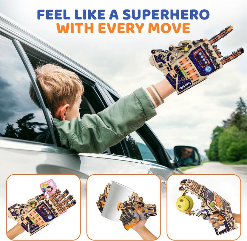 Smartivity DIY Robotic Mechanical Hand STEM Toy for Kids 8-9-10-11-12-13-14 Years Old | 2024 Parents Choice Award Winner I Birthday Gift for Boys & Girls | Engineering Kit for 8-14 Years Old