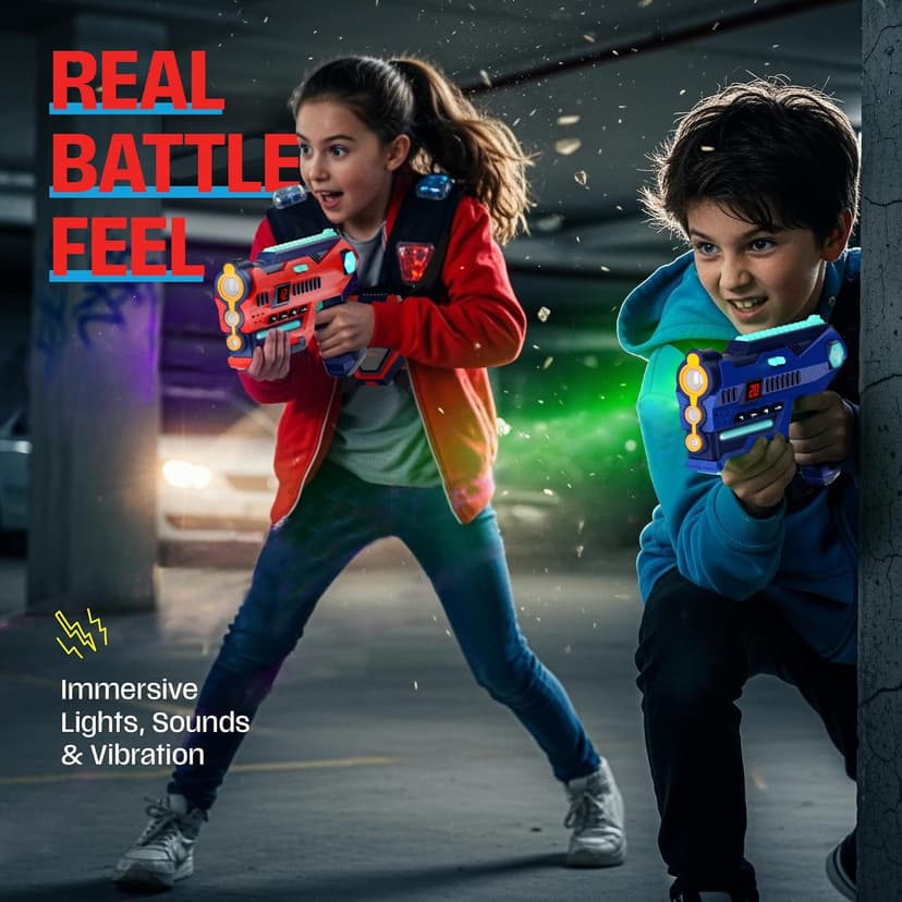 Toys for Boys Ages 8-12 Years - Teens Boys Toys Age 8-10 Years Gift - Lazer Tag Guns & Vests Laser Tag Set of 2 - Gifts for 8 9 10 11 12 13 Year Old Boy Gifts Birthday B0FQ7BKVF1