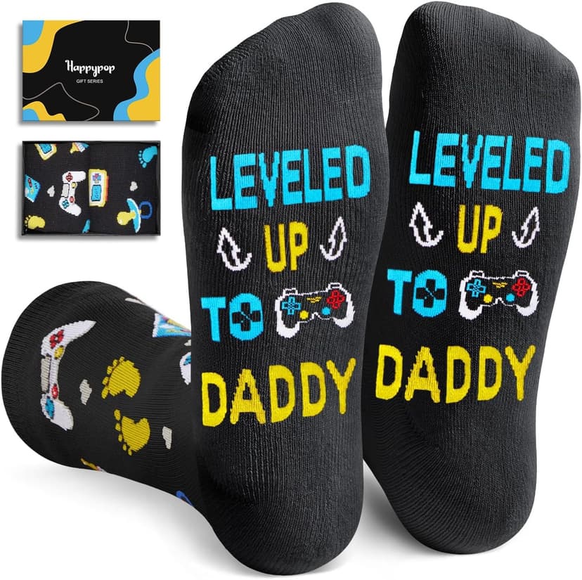 HAPPYPOP Family Gifts for Him - Gifts for New Dad Son Father, Novelty Socks for Men