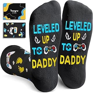 HAPPYPOP Family Gifts for Him - Gifts for New Dad Son Father, Novelty Socks for Men