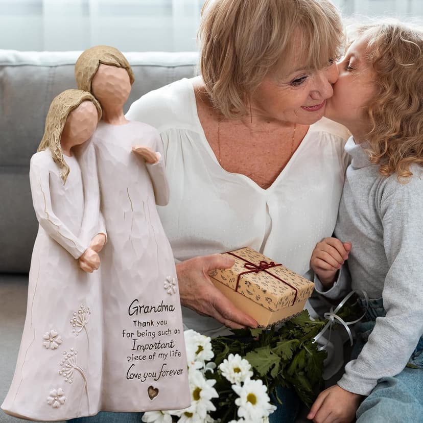 Grandma Gifts from Granddaughter,Grandma Gifts for Birthday Christmas Mothers Day,Hand-Painted Resin Statue,Gifts for Grandma Grandma Birthday Gifts,Great Grandma Gift, Grandmother Gift Figurine B0FGCNN72R