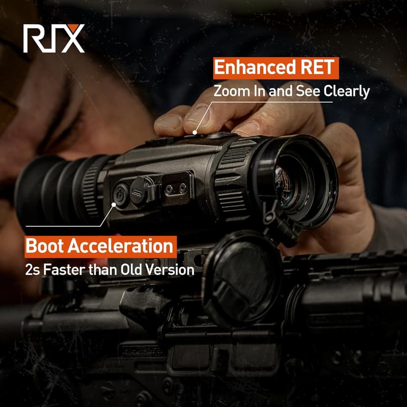 RIX Storm Thermal Imaging Rifle Scope for Hunting – High-Sensitivity Thermal Scope with Advanced Thermal Optics, NETD<25mK, 50Hz, Waterproof & Lightweight