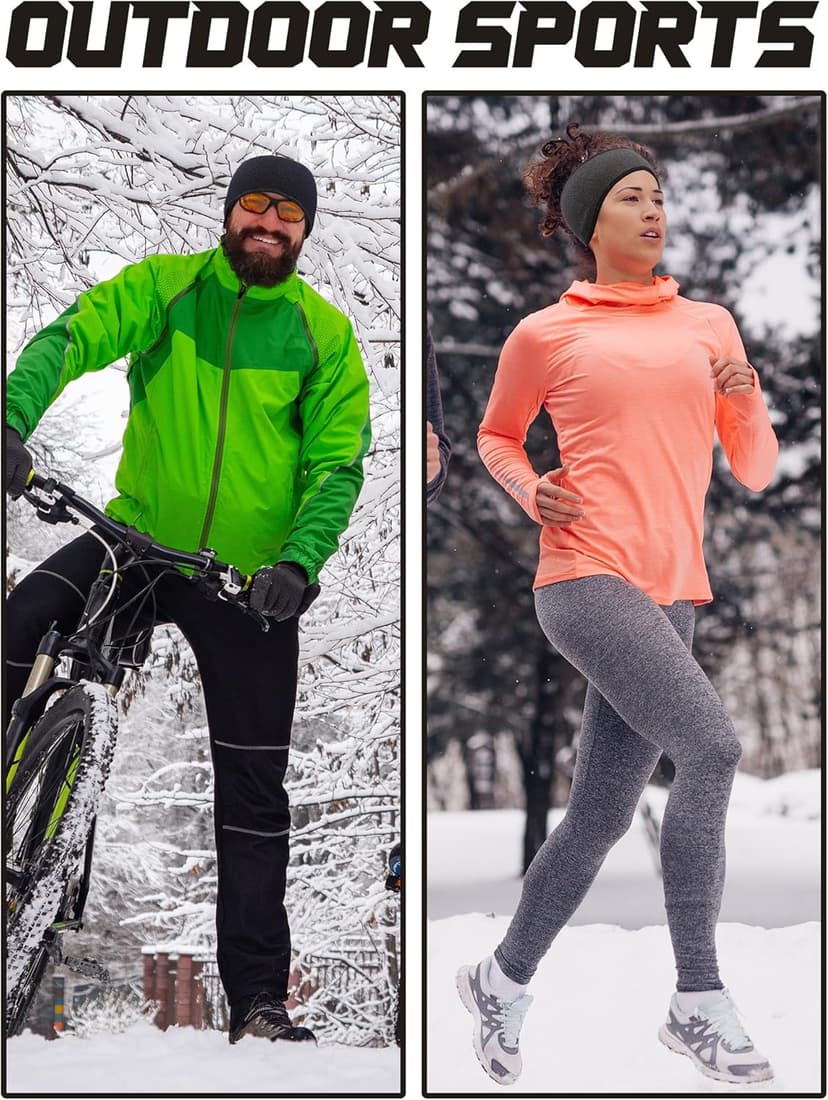 BBTO 3 Pcs Fleece Ear Warmers Muffs for Men Women Headband Ear Muffs Winter Covers for Cold Weather Running Cycling Ski