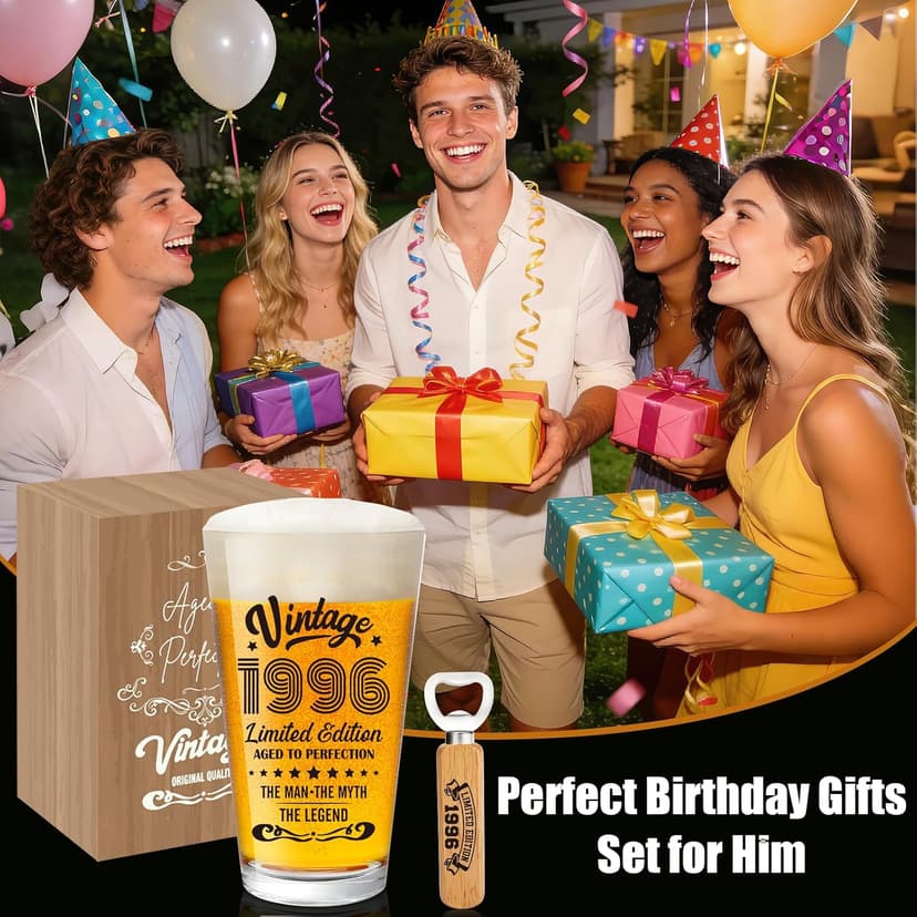 30th Birthday Gifts For Men, Vintage 1996 Beer Glass 30 Year Old Birthday for Him, 30th Birthday Decorations for Man Over 30, Cool 30 Birthday Gift Ideas for Men Turning 30 B0CQQDR3TM