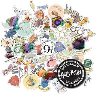 Set of Unique Sticker Decals, 5 Holograms, Waterproof, UV & Scratch Resistant, Great for Gadgets, Officially Licensed 60-Pack Conquest Harry Potter Watercolor Vinyl Stickers B08GNBGSD2