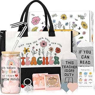 UAREHIBY Teacher Appreciation Gifts for Women with Tote Bag,Back To School Gift,Thank You Teacher Gifts from Student