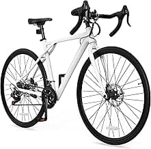 YITAHOME 700C Road Bike, 21 Speed Commuter Bicycle for Men Women, Lightweight Aluminum Frame Racing Bike, Adult Bicycle with Dual Disc Brake