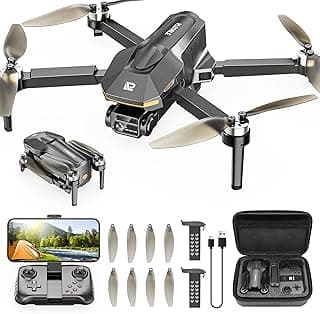PLEGBLE Drones with Camera for Adults 4K, FPV Beginner Drone with One Key Take Off/Landing, Emergency Stop, Brushless Motor, 2 Batteries 30 Mins Flight Time, Under 249g, Toys Gifts for Teen Boys Kids