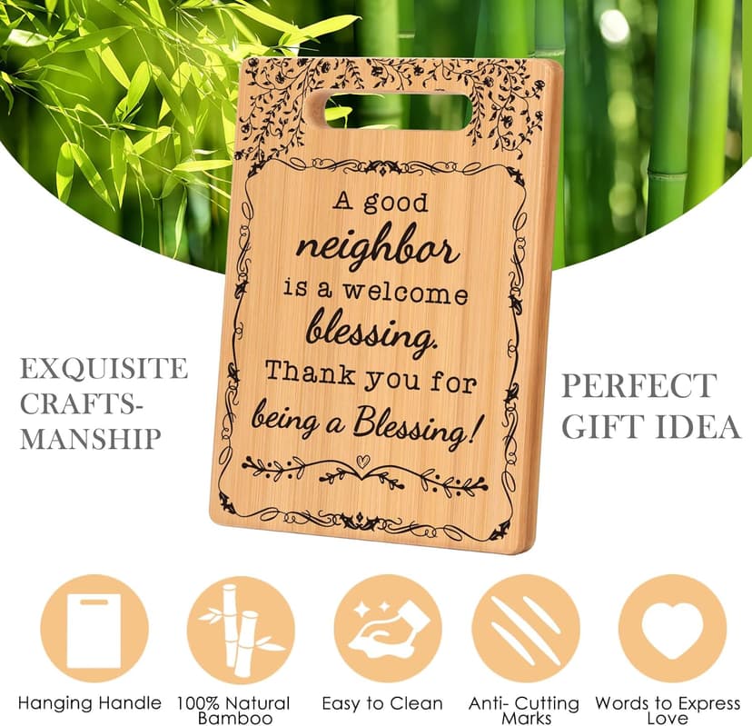 Neighbors Christmas Gifts Best Neighbor Ever Gift New Housewarming Ideas for Moving Away Neighbor Birthday Christmas Appreciation Gift for New Neighbor Cutting Boards for the Kitchen